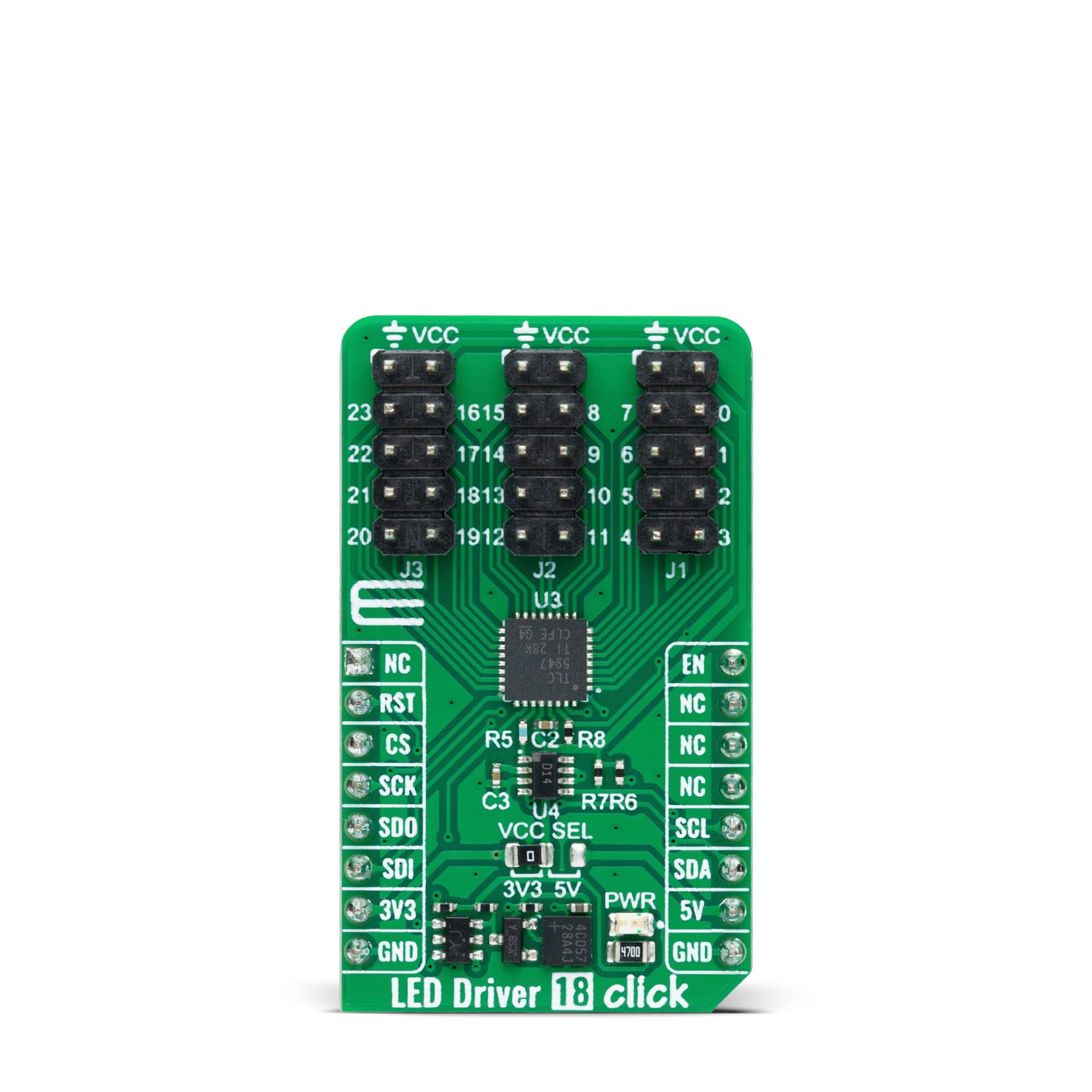 LED Driver 18 Click top side image