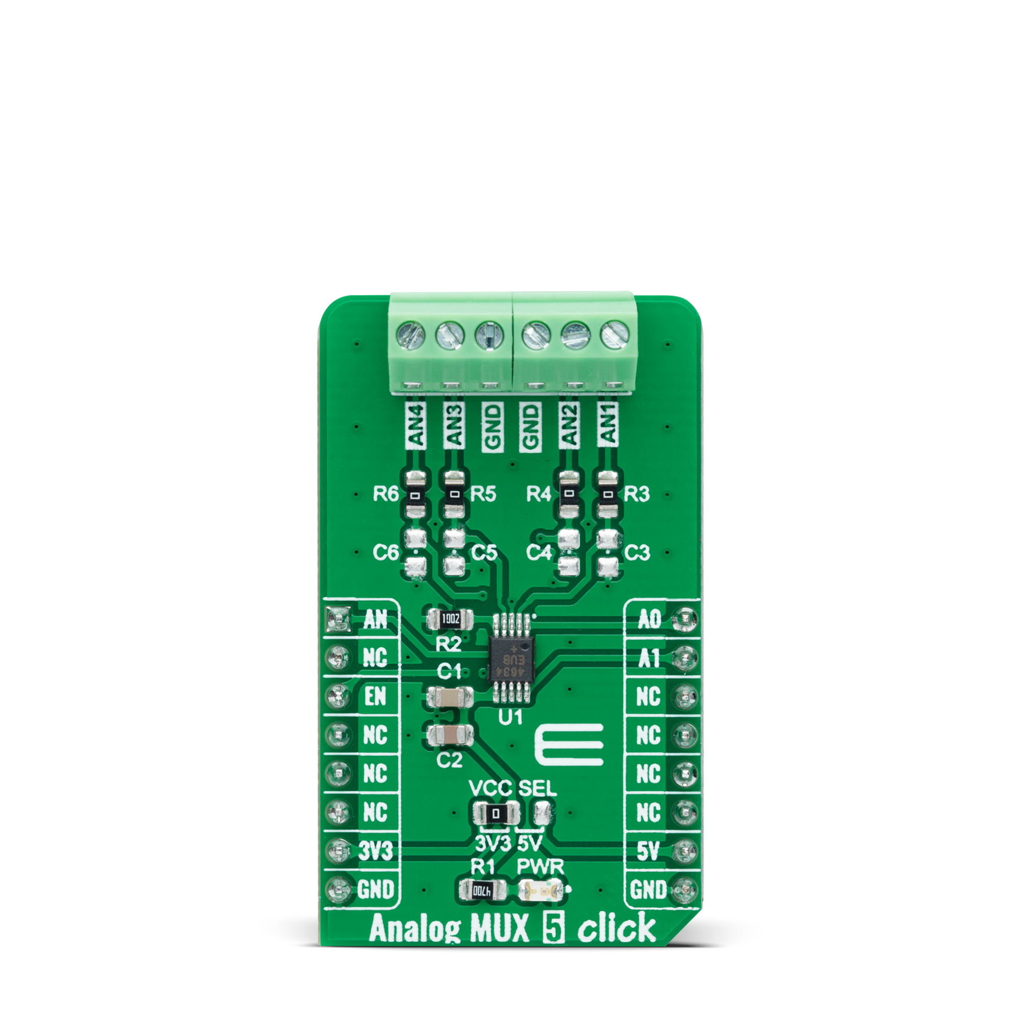 Analog MUX 5 Click top side image