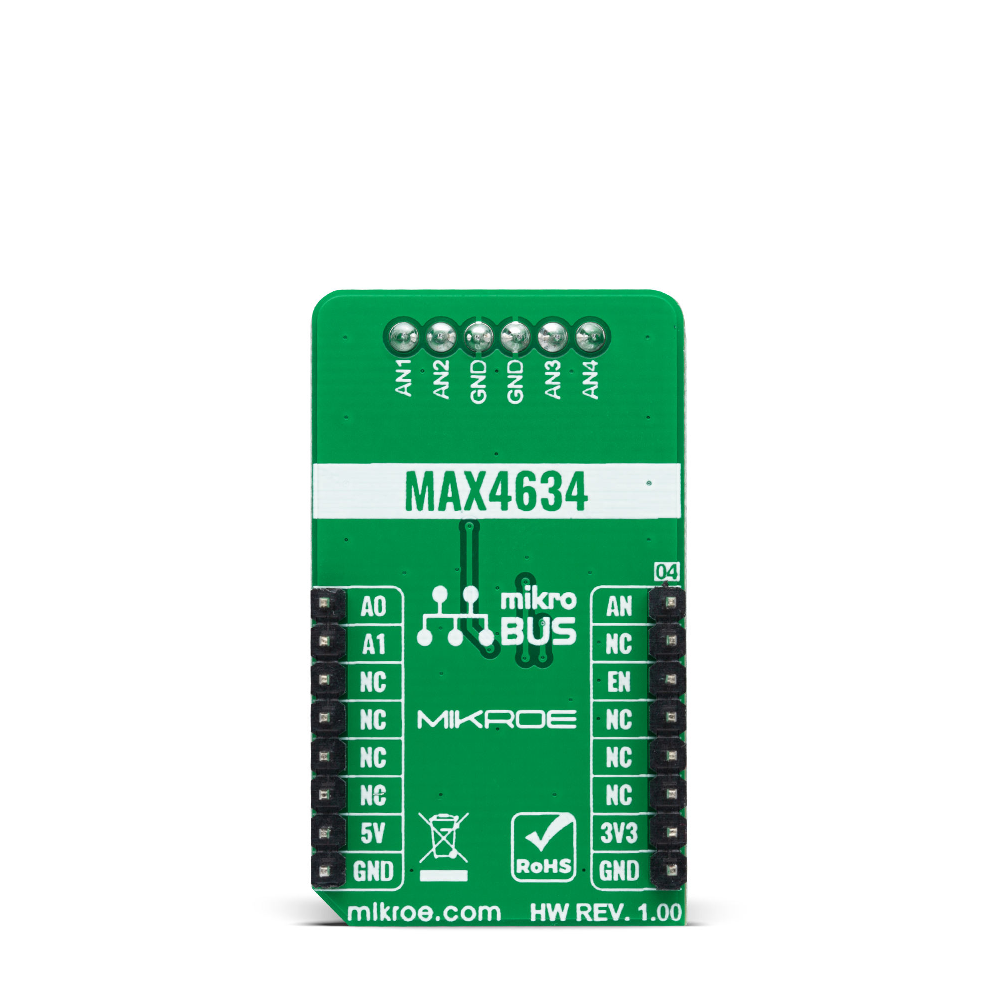 Analog MUX 5 Click bottom side image