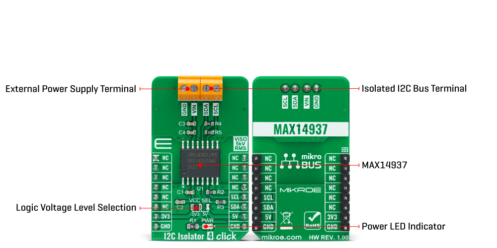 i2c-isolator-4-click-hardware-overview