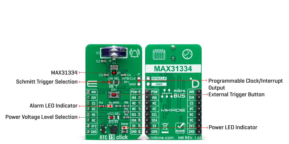 RTC 19 Click hardware overview image