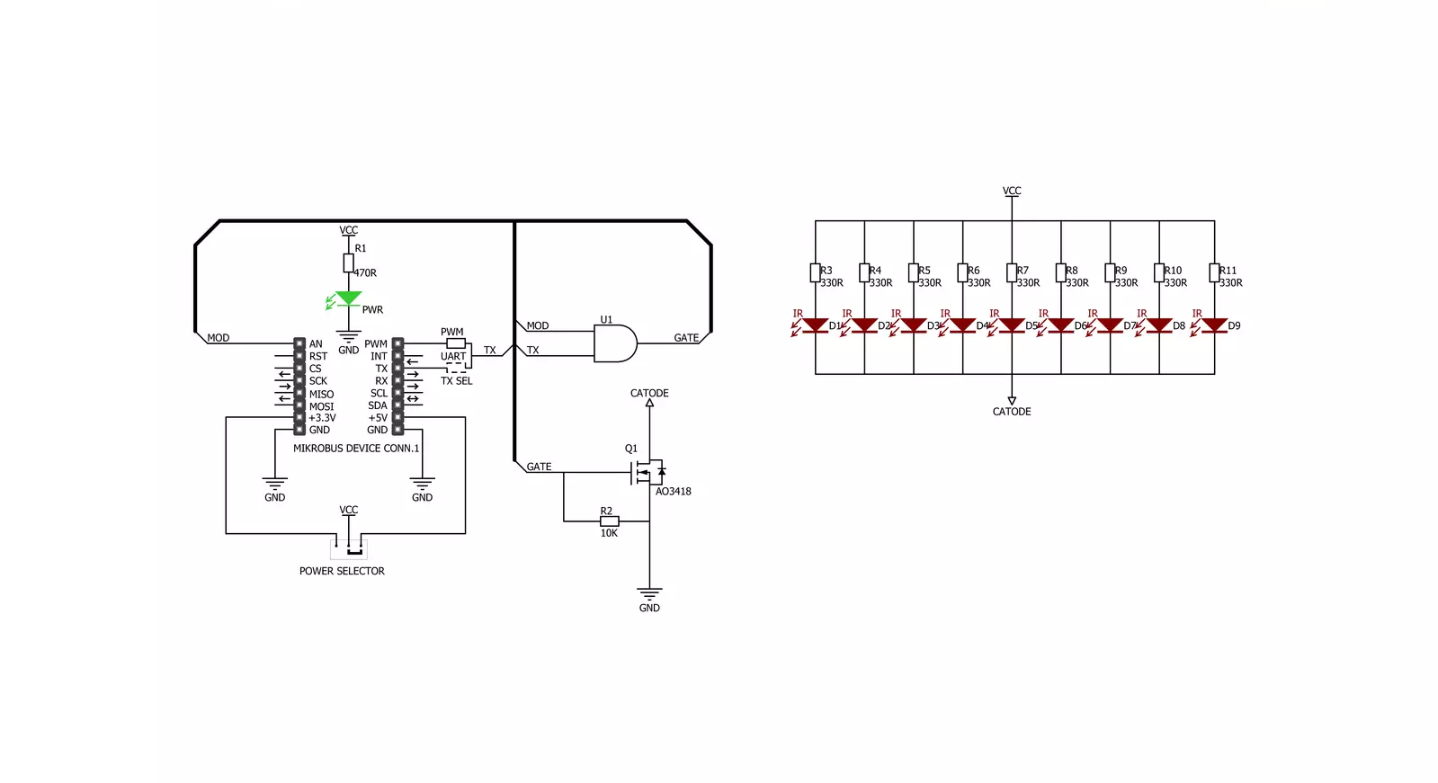 IR Beacon Click Schematic schematic