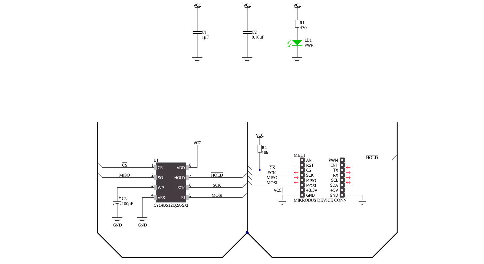 SRAM 4 Click Schematic schematic