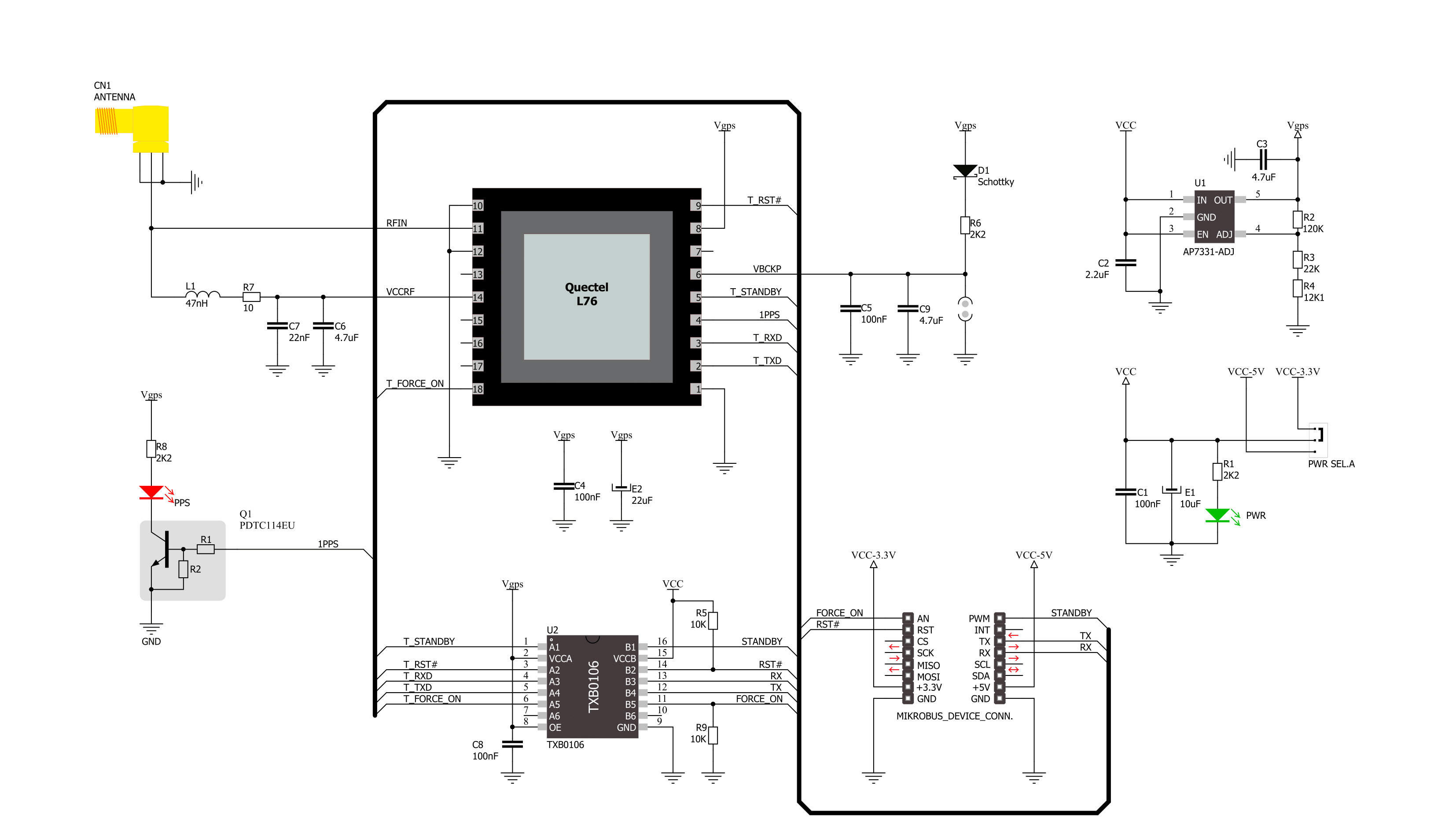 GNSS2 Click Schematic schematic