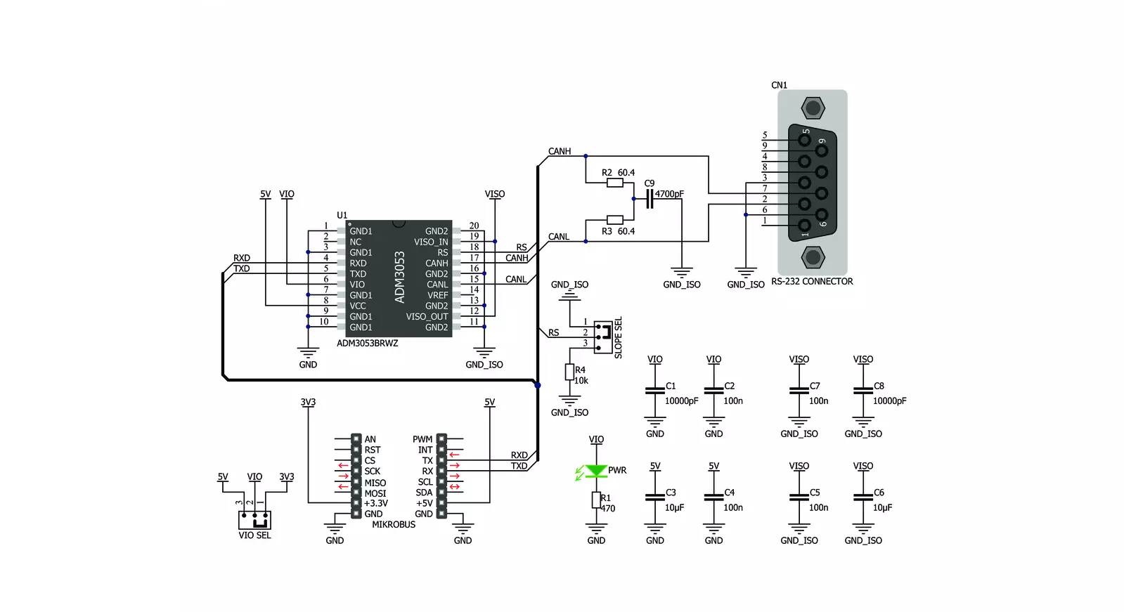 CAN Isolator Click  Schematic schematic