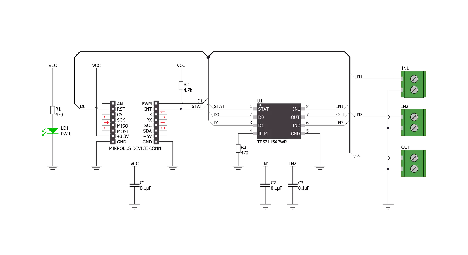 Power MUX Click Schematic schematic