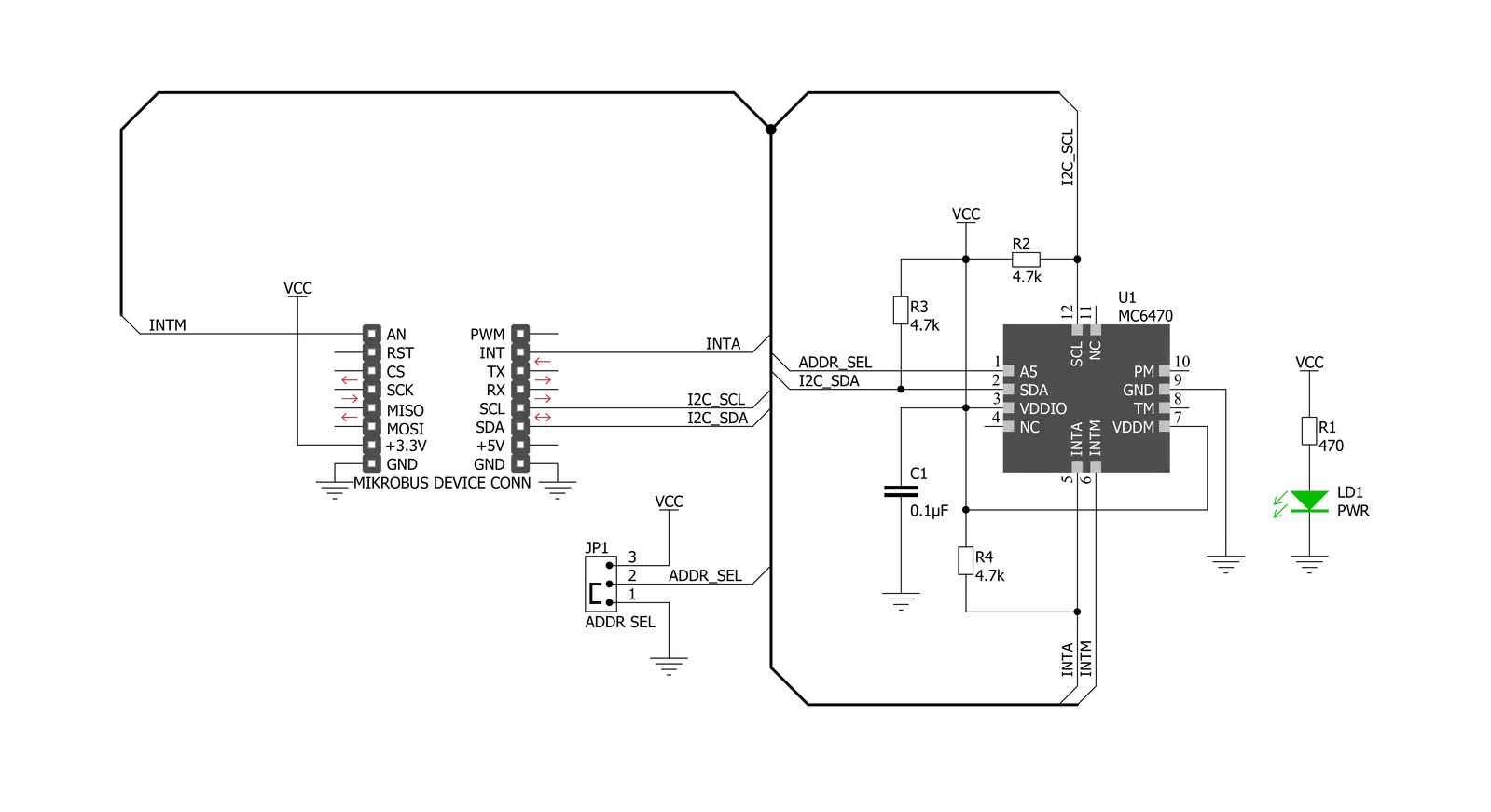 6DOF IMU 13 Click Schematic schematic