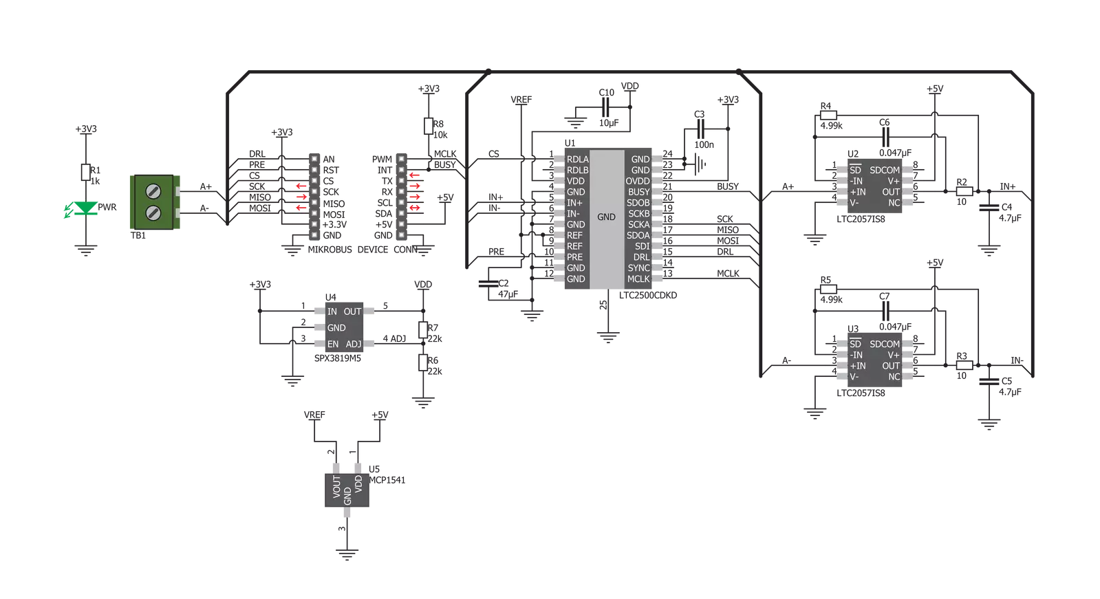 ADC 7 Click Schematic schematic