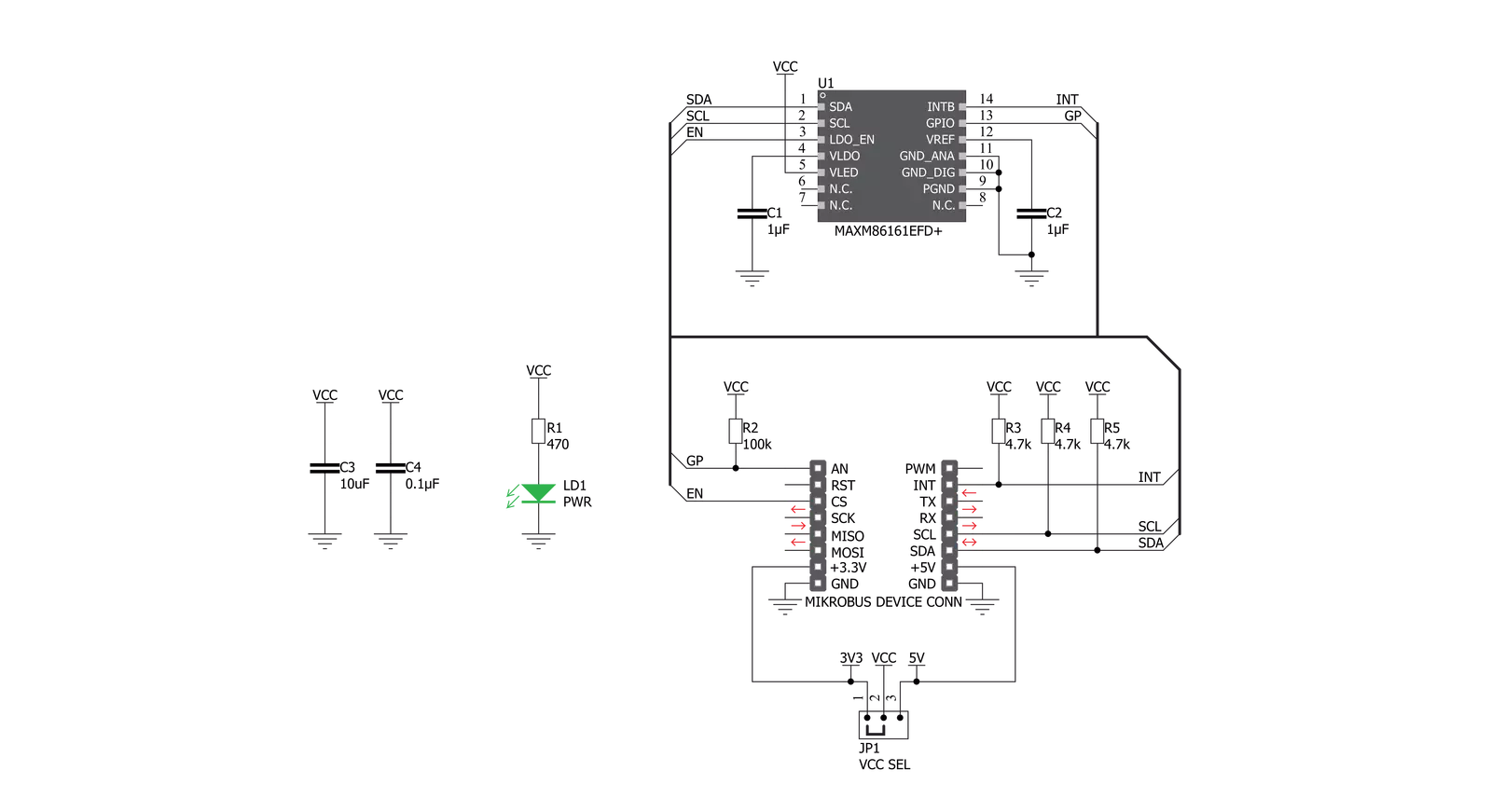 Heart Rate 2 Click Schematic schematic