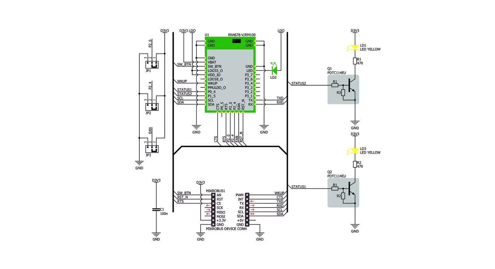 RN4678 Click Schematic schematic