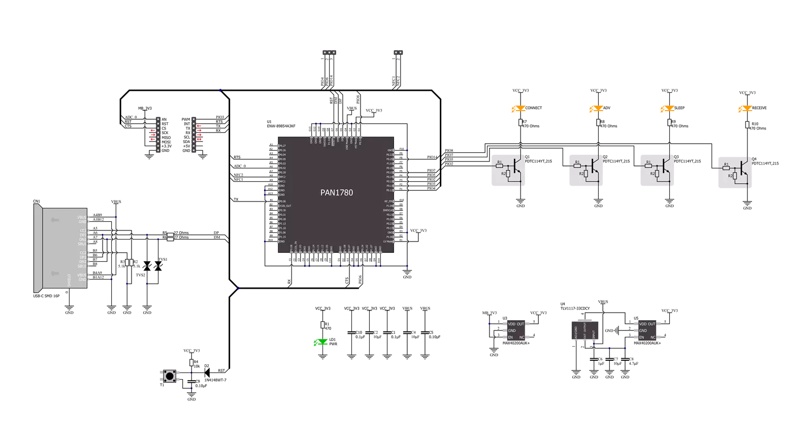 BLE 10 Click Schematic schematic