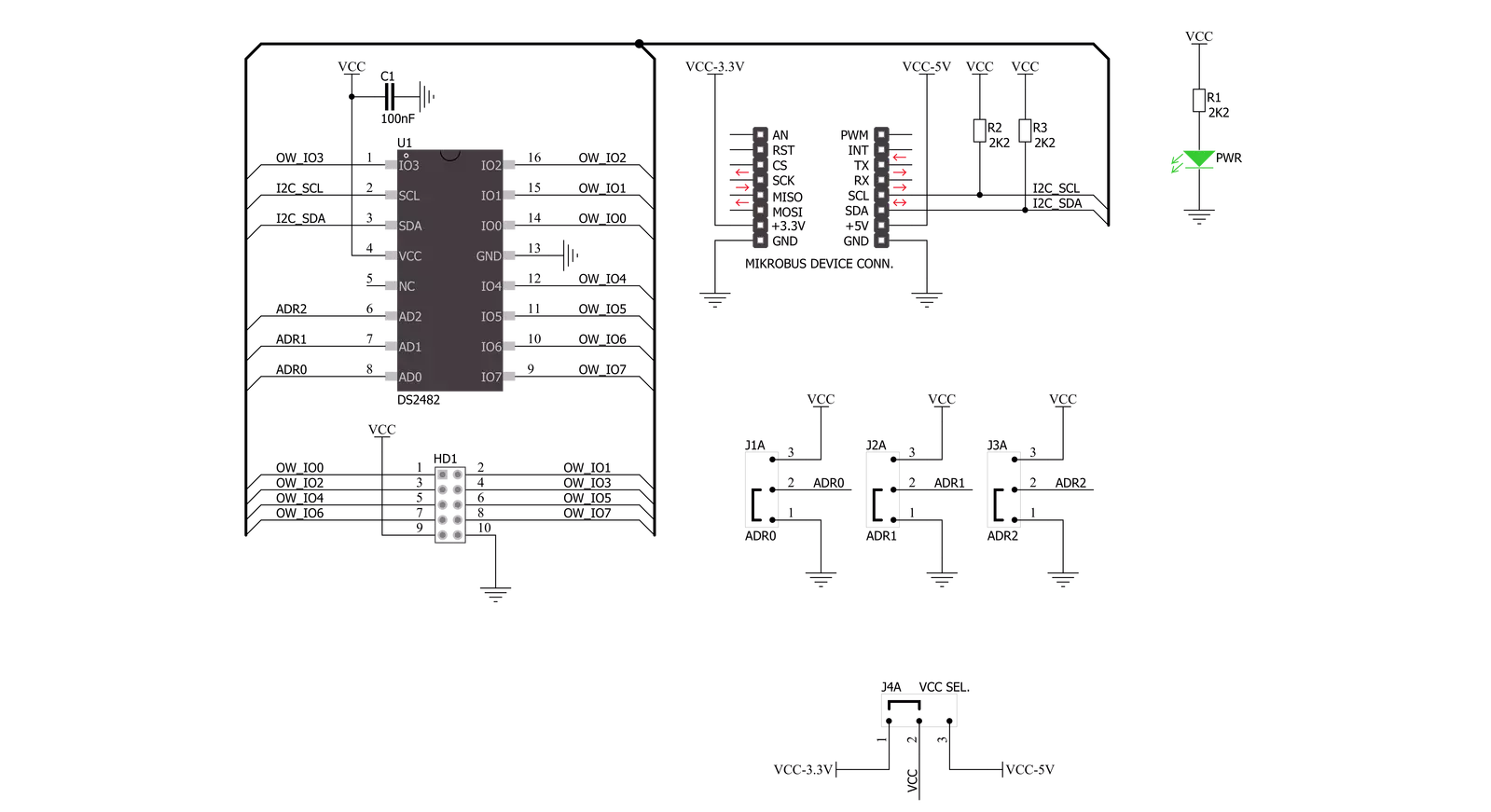 I2C 1-Wire Click Schematic schematic