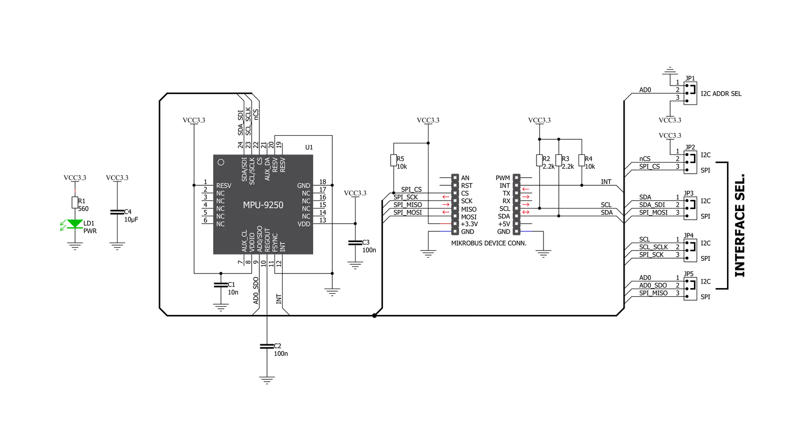 MPU 9DOF Click Schematic schematic