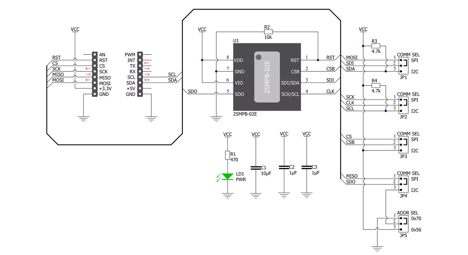 Barometer 6 Click Schematic schematic