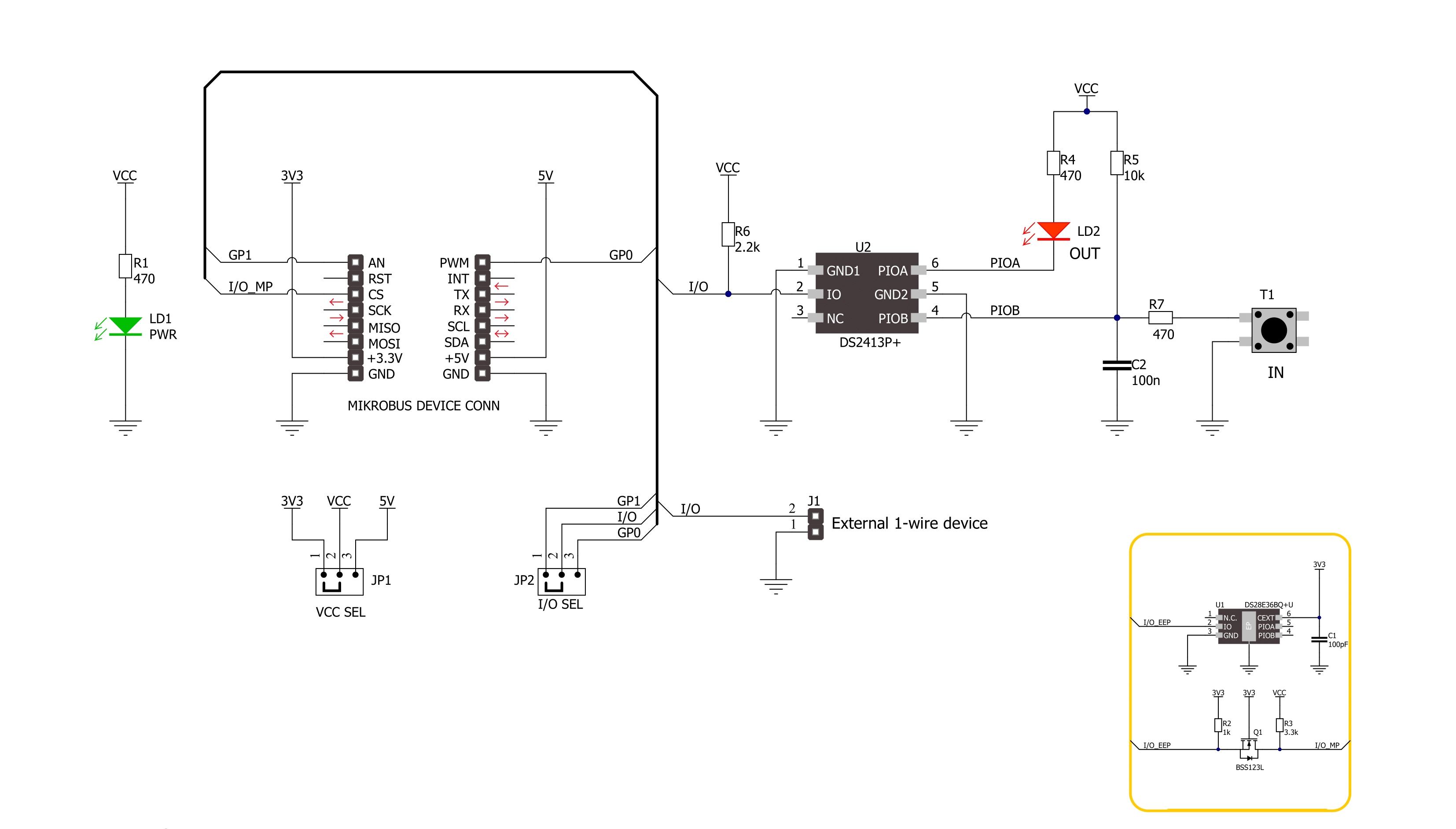 1-Wire Switch Click Schematic schematic