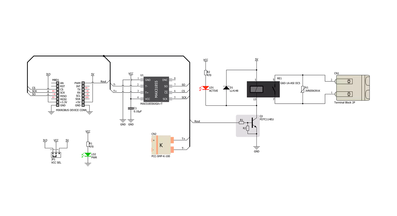 Thermostat 3 Click Schematic schematic