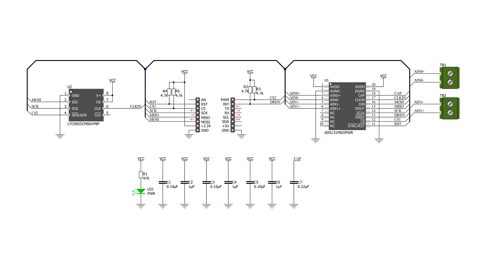 ADC 15 Click Schematic schematic