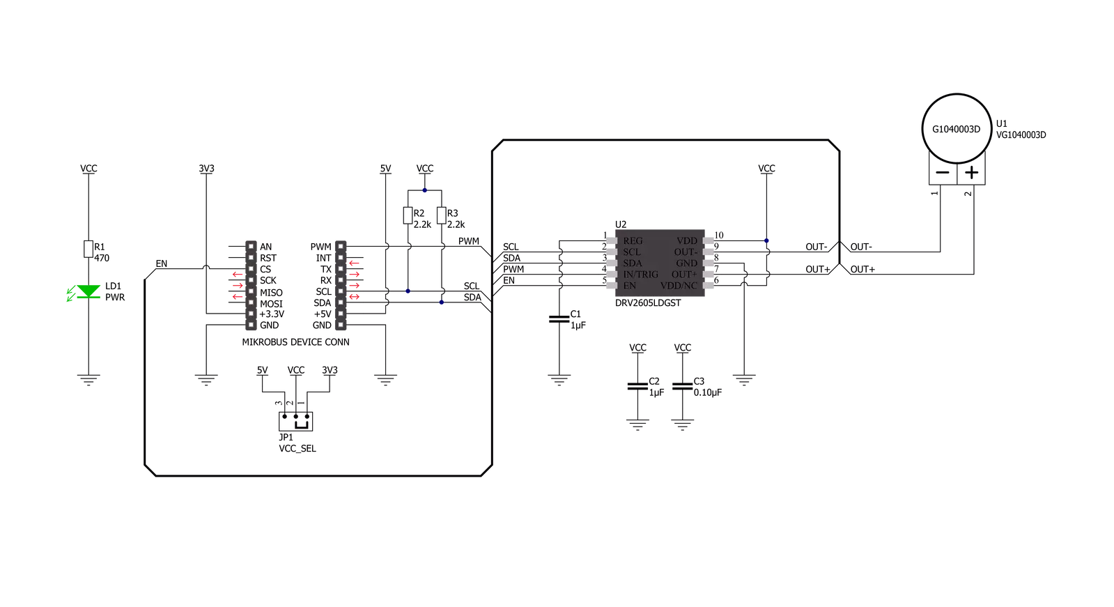 Vibro Motor 4 Click Schematic schematic