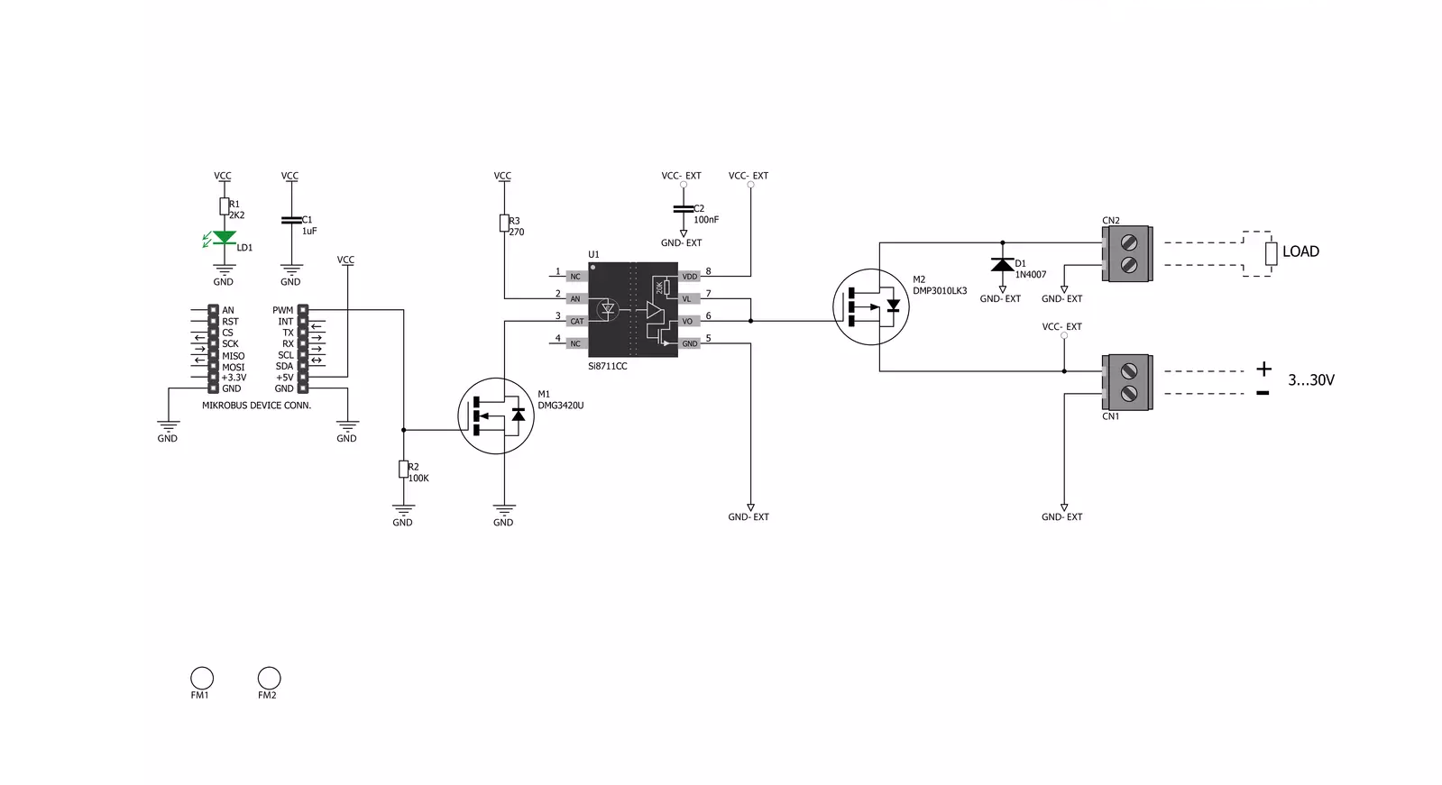 PWM driver Click Schematic schematic