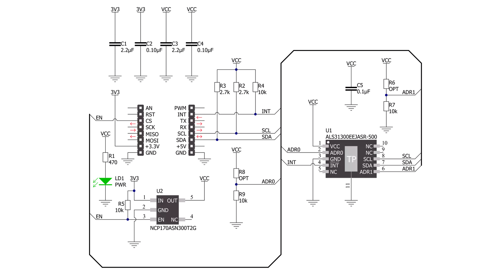 3D Hall 9 Click Schematic schematic