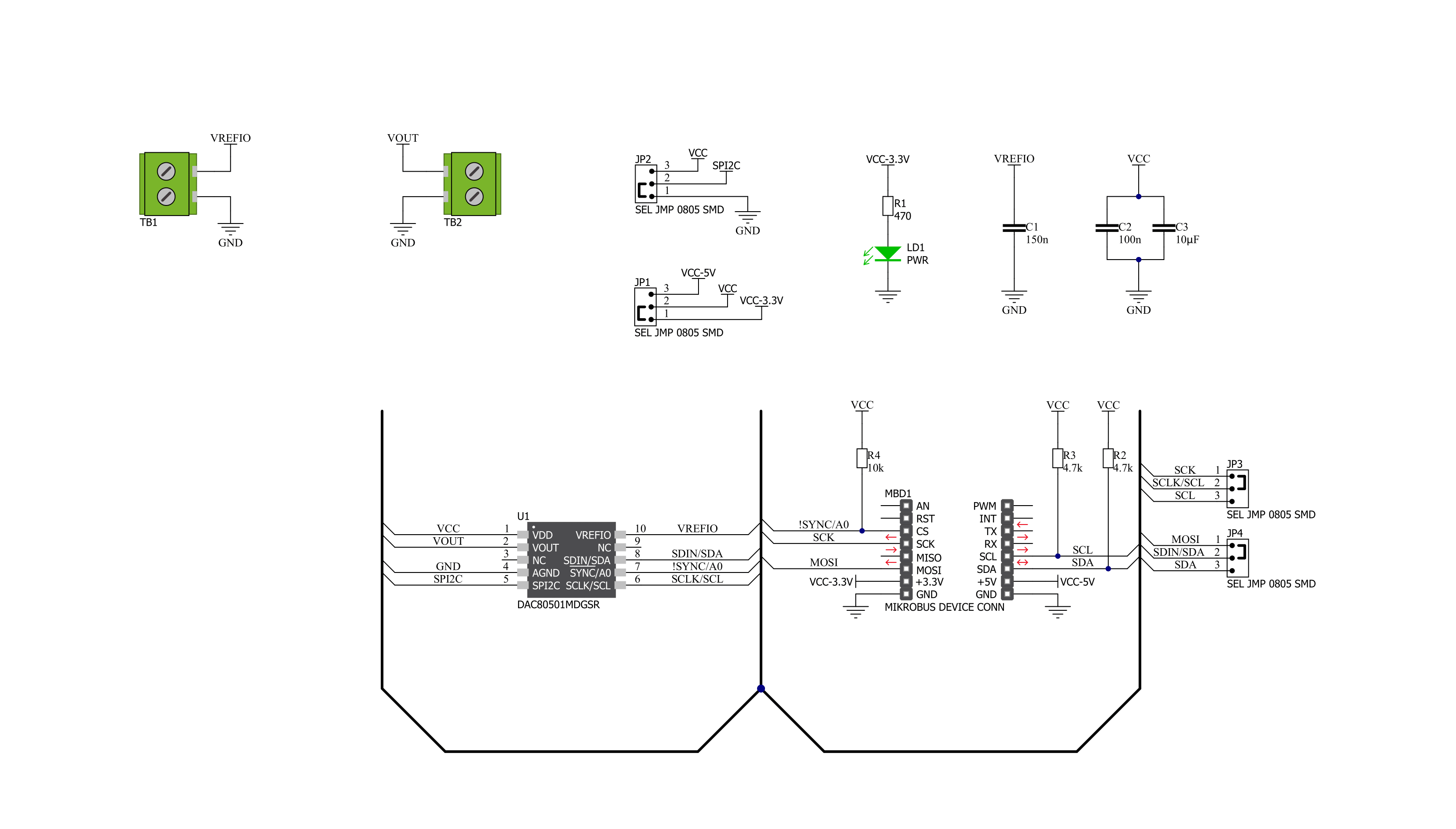 DAC 9 Click Schematic schematic