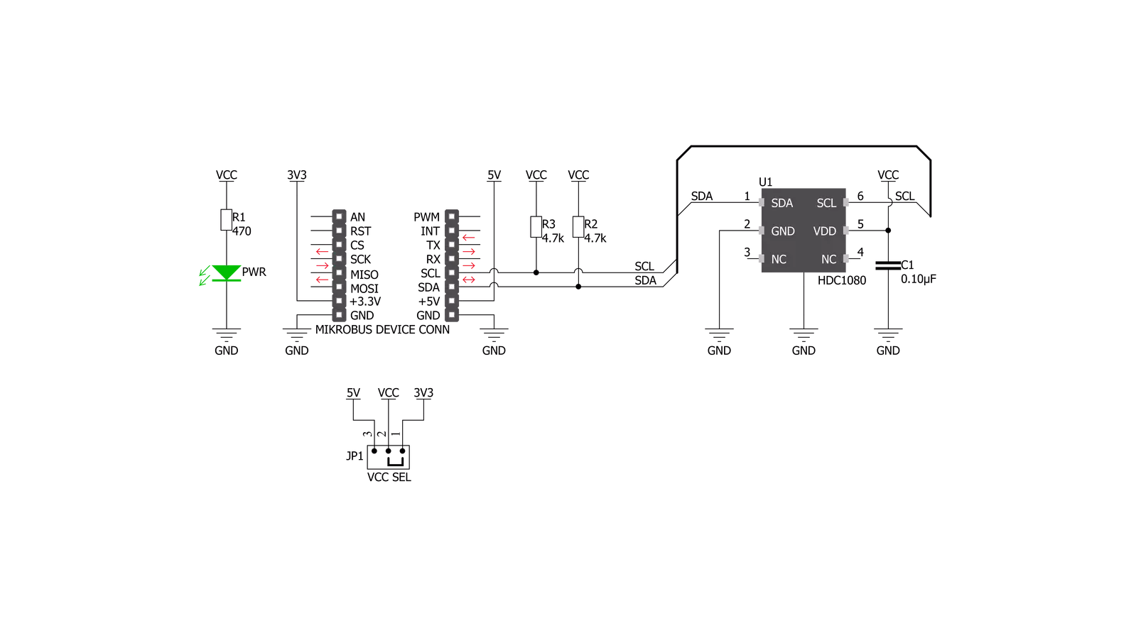 Temp&Hum 11 Click Schematic schematic