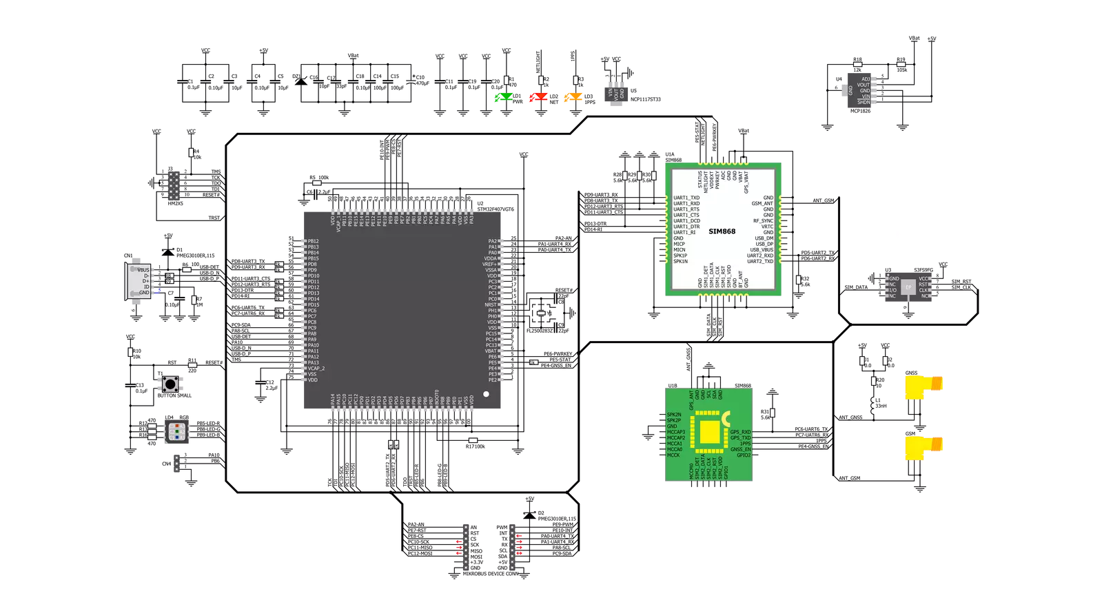 Thingstream Click Schematic schematic