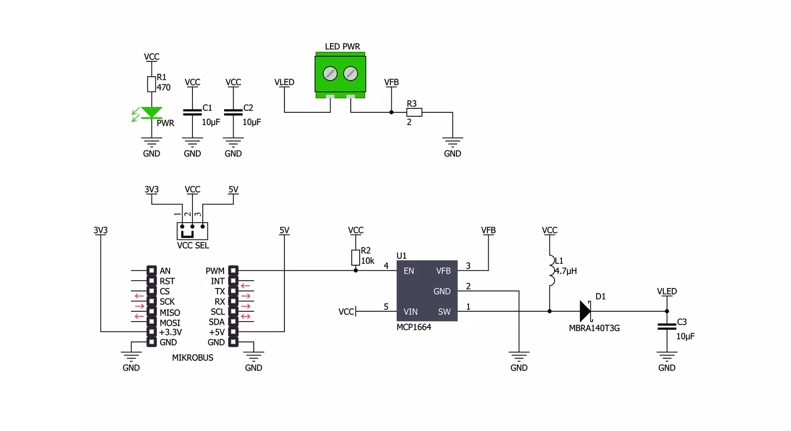 LED Driver Click Schematic schematic