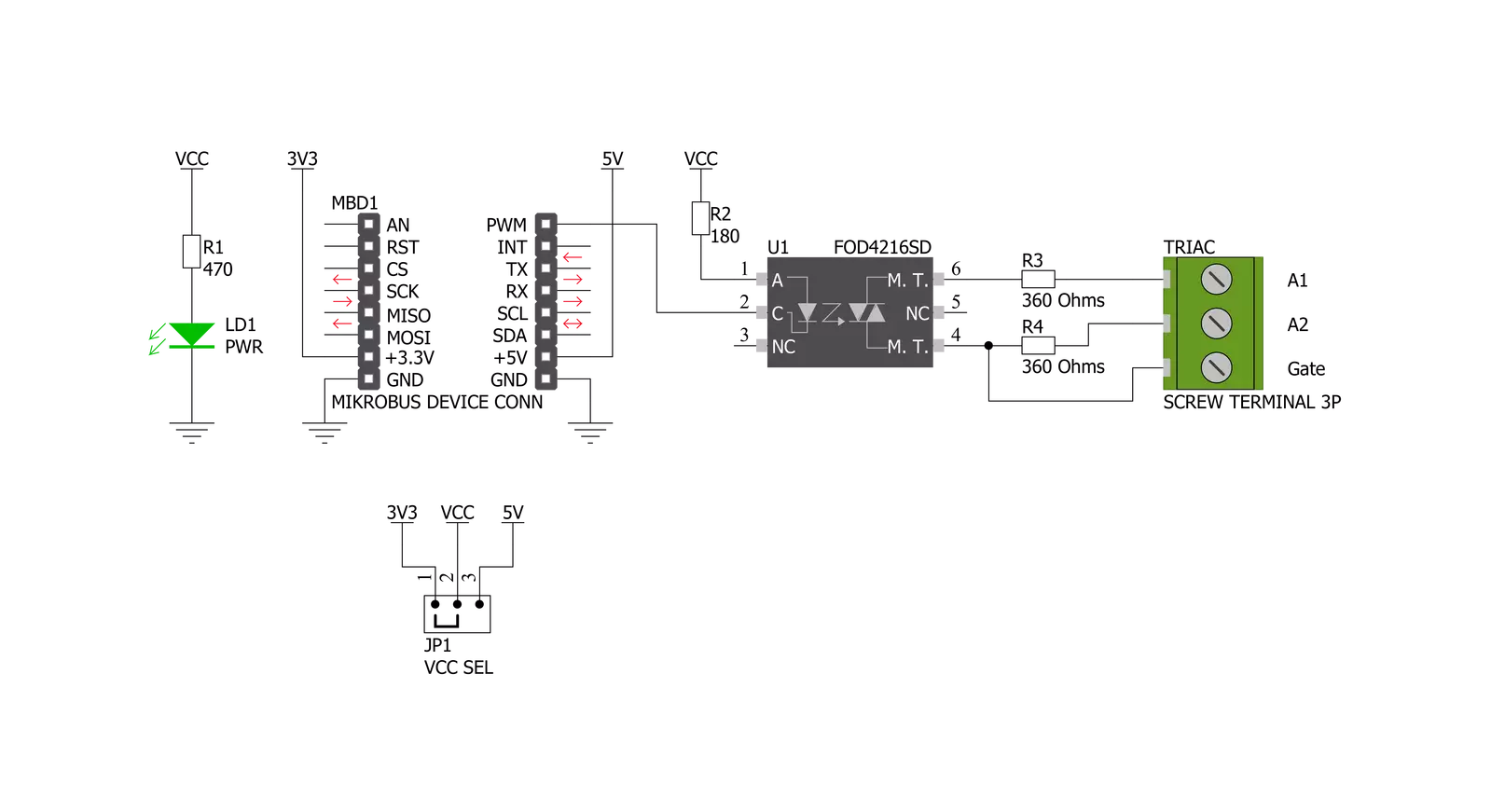 Opto 5 Click Schematic schematic