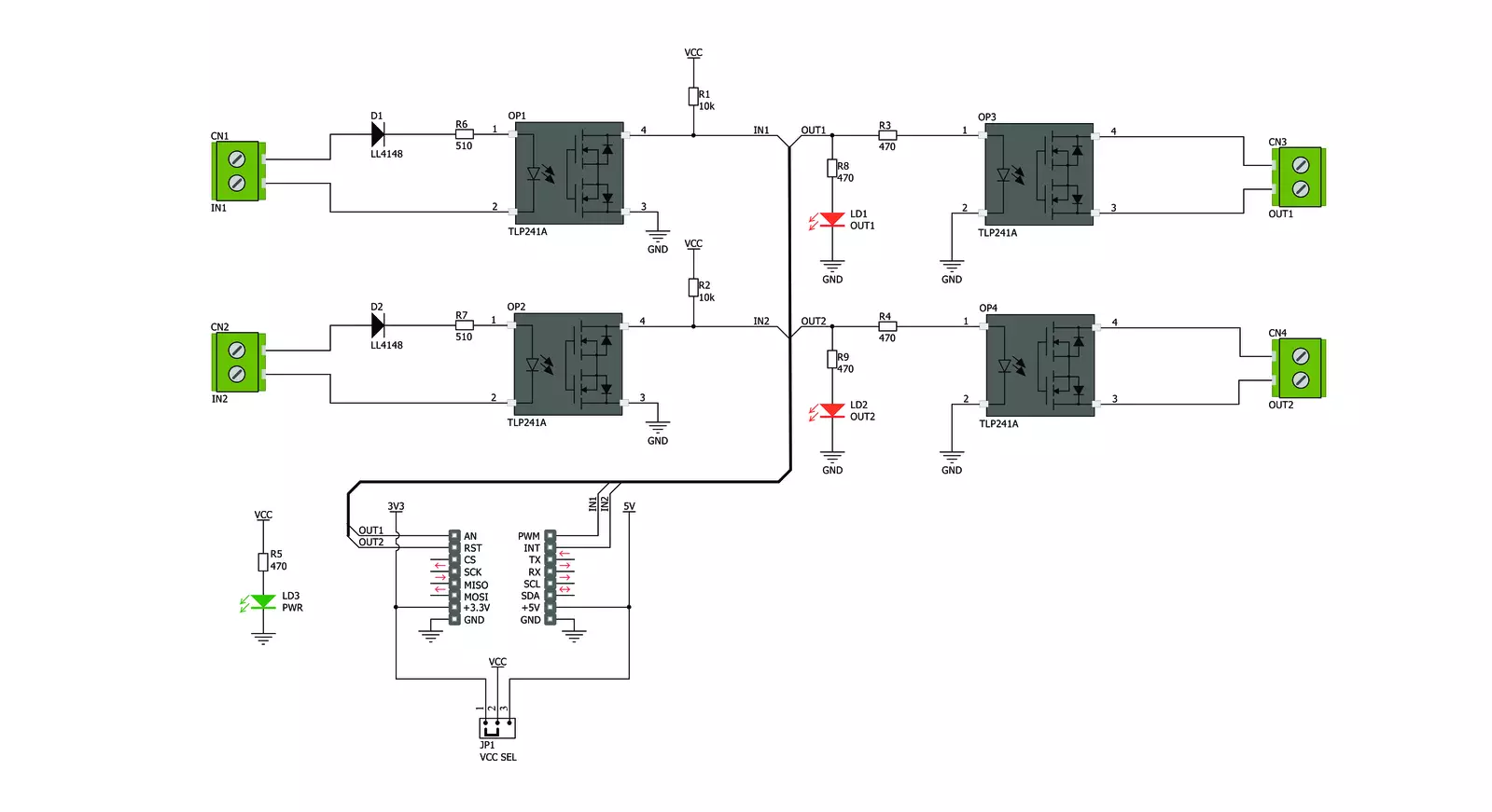 Opto 3 Click Schematic schematic