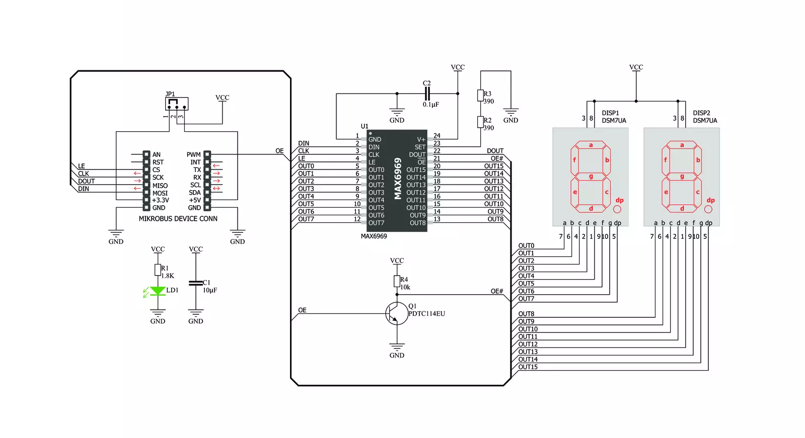 UT-L 7-SEG R Click Schematic schematic