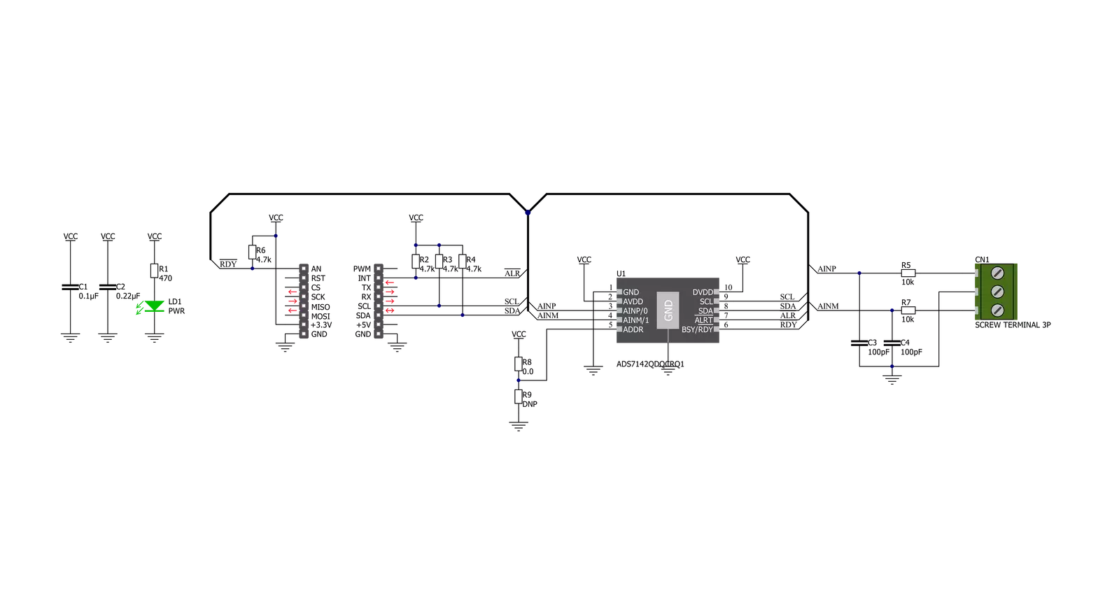 ADC 16 Click Schematic schematic