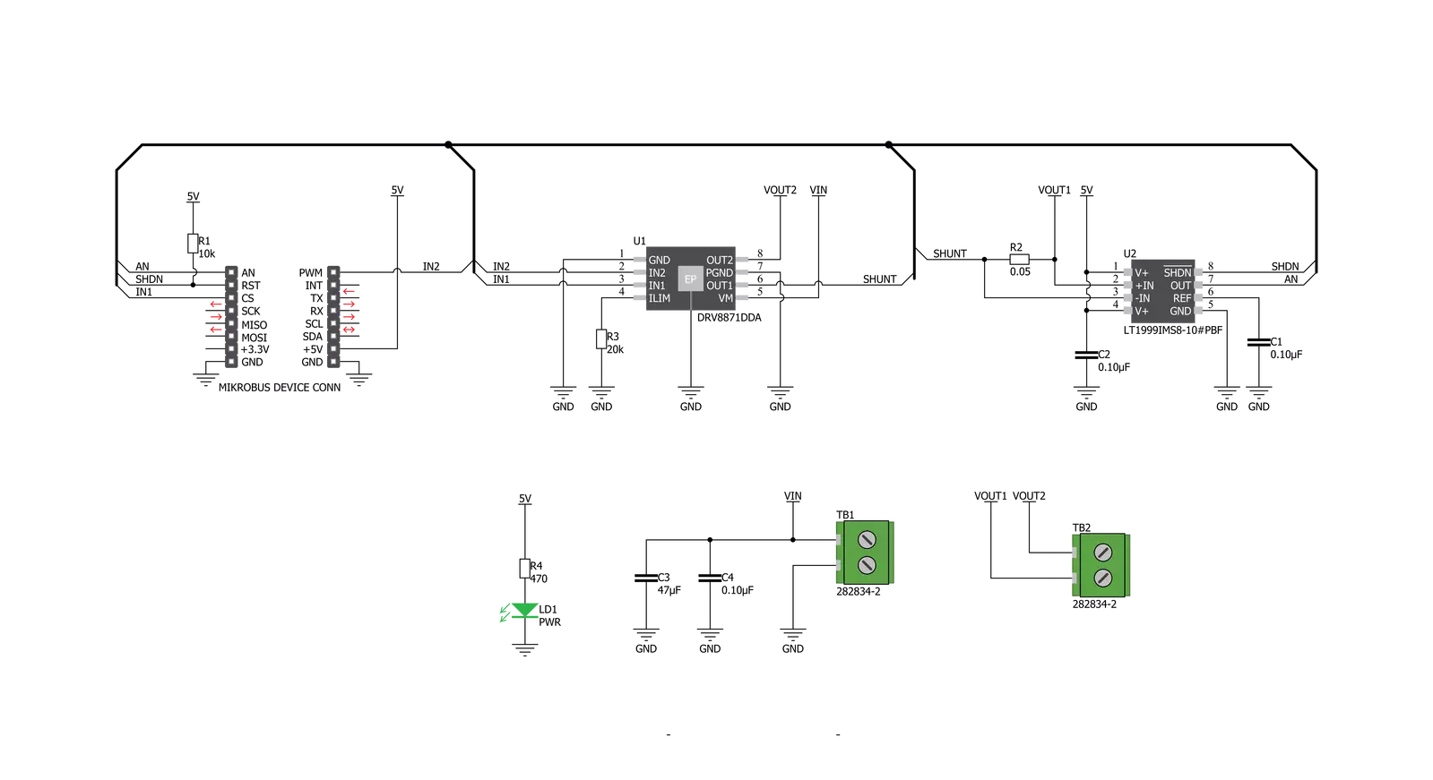 DC Motor 9 Click Schematic schematic