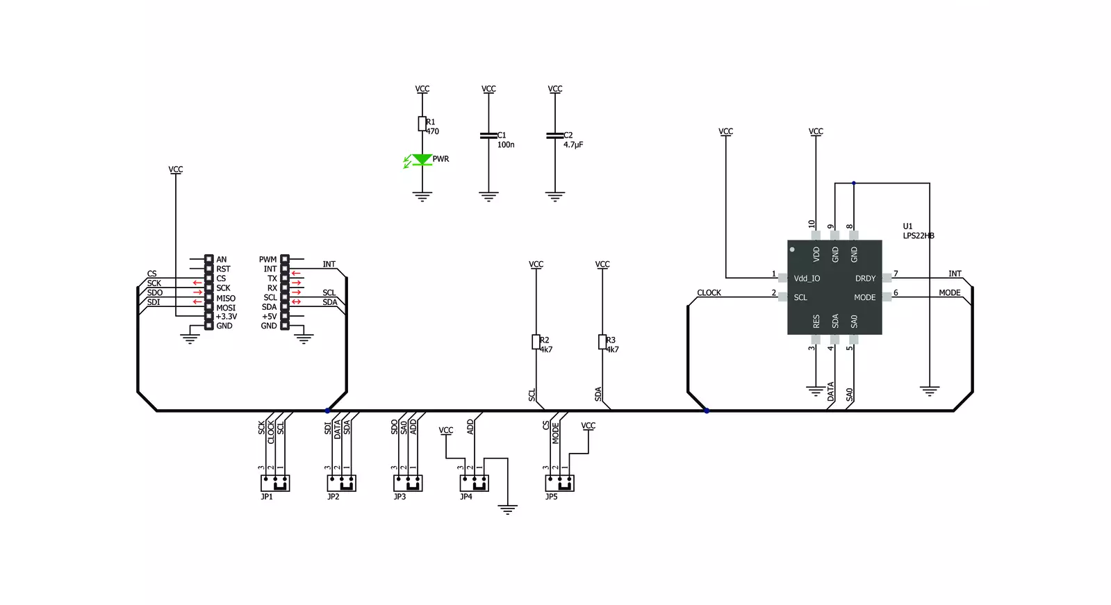 LPS22HB Click Schematic schematic