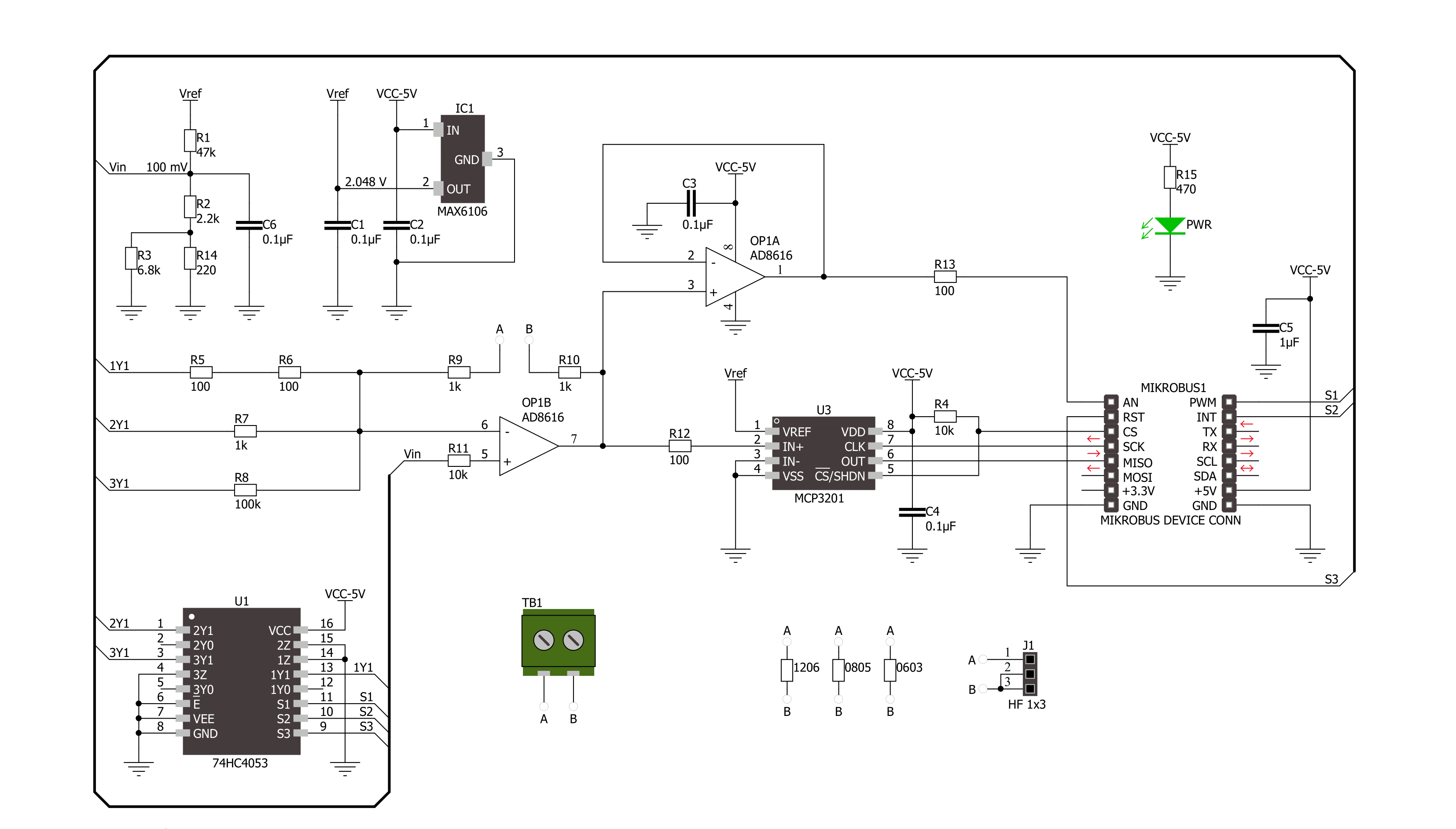 R Meter Click Schematic schematic