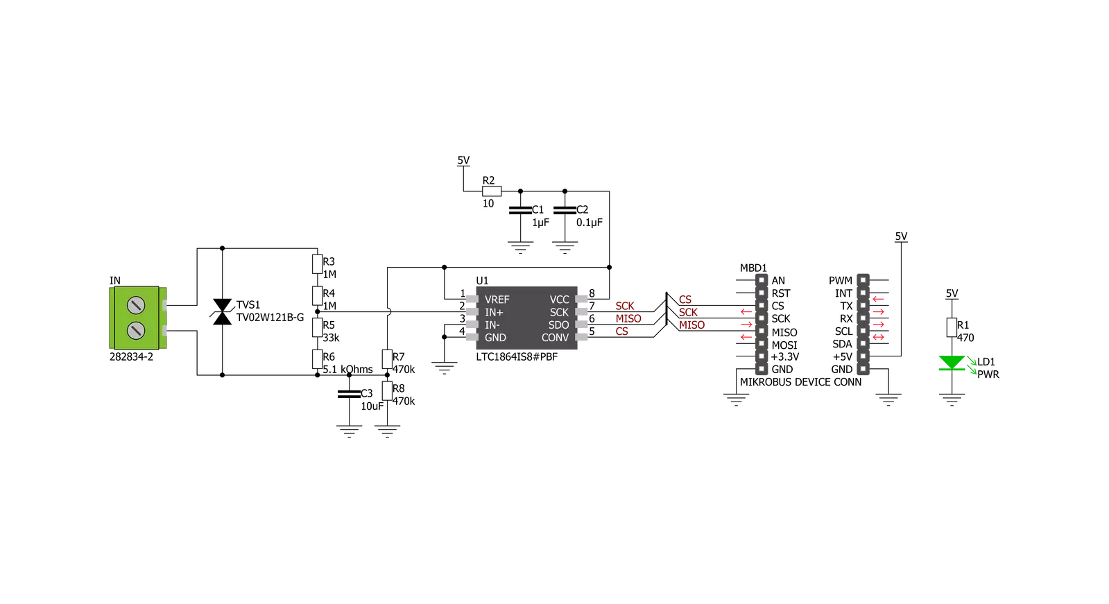 ADC 11 Click Schematic schematic