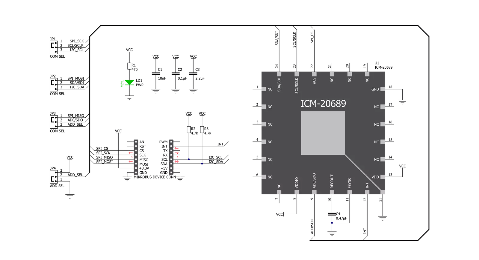 6DOF IMU 6 Click Schematic schematic