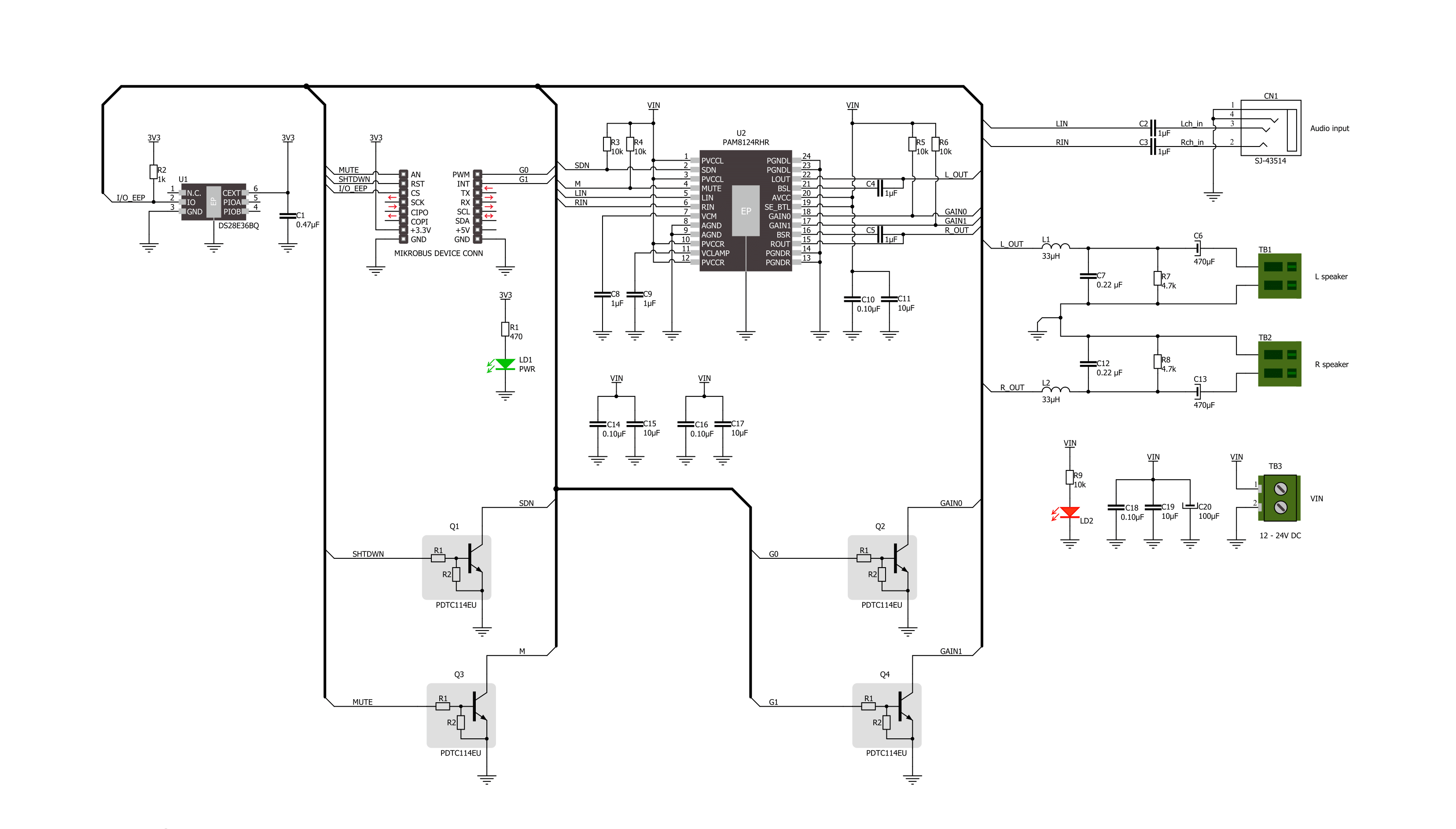 AudioAMP 9 Click Schematic schematic