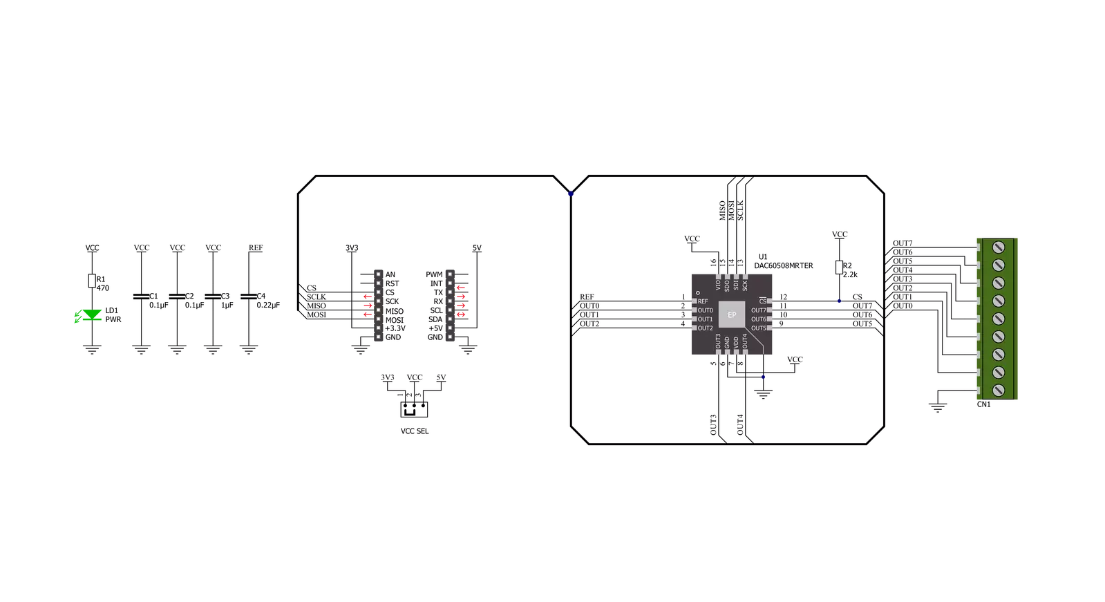 DAC 12 Click Schematic schematic