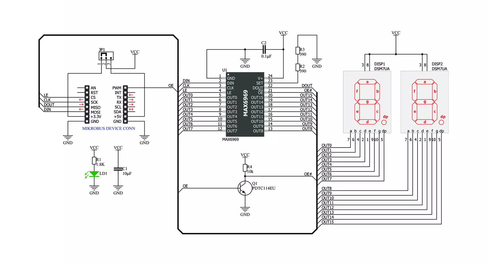 UT-M 7-SEG R Click Schematic schematic