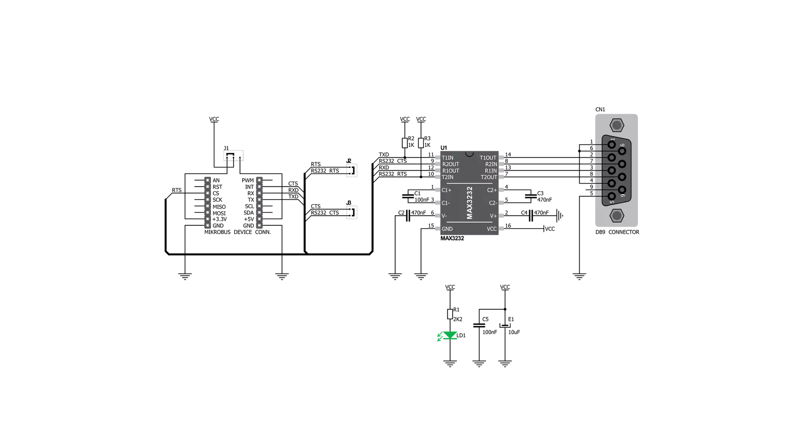 RS232 Click Schematic schematic