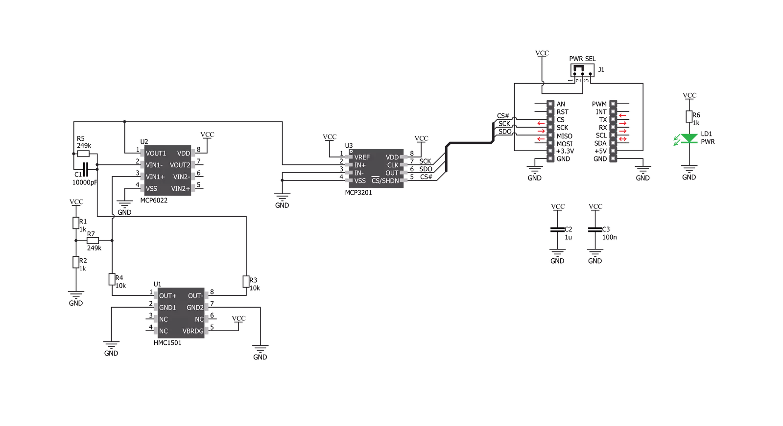 Magnetic linear click Schematic schematic