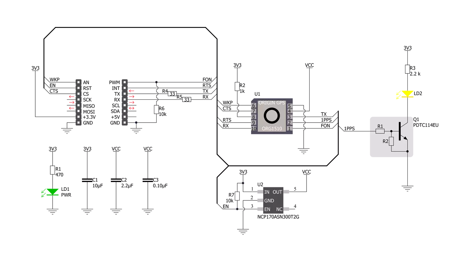 Nano GPS 2 Click Schematic schematic