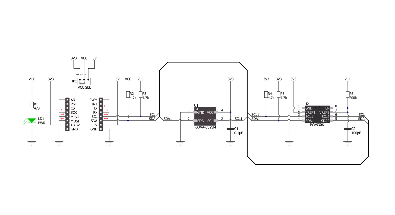 UVA Click Schematic schematic