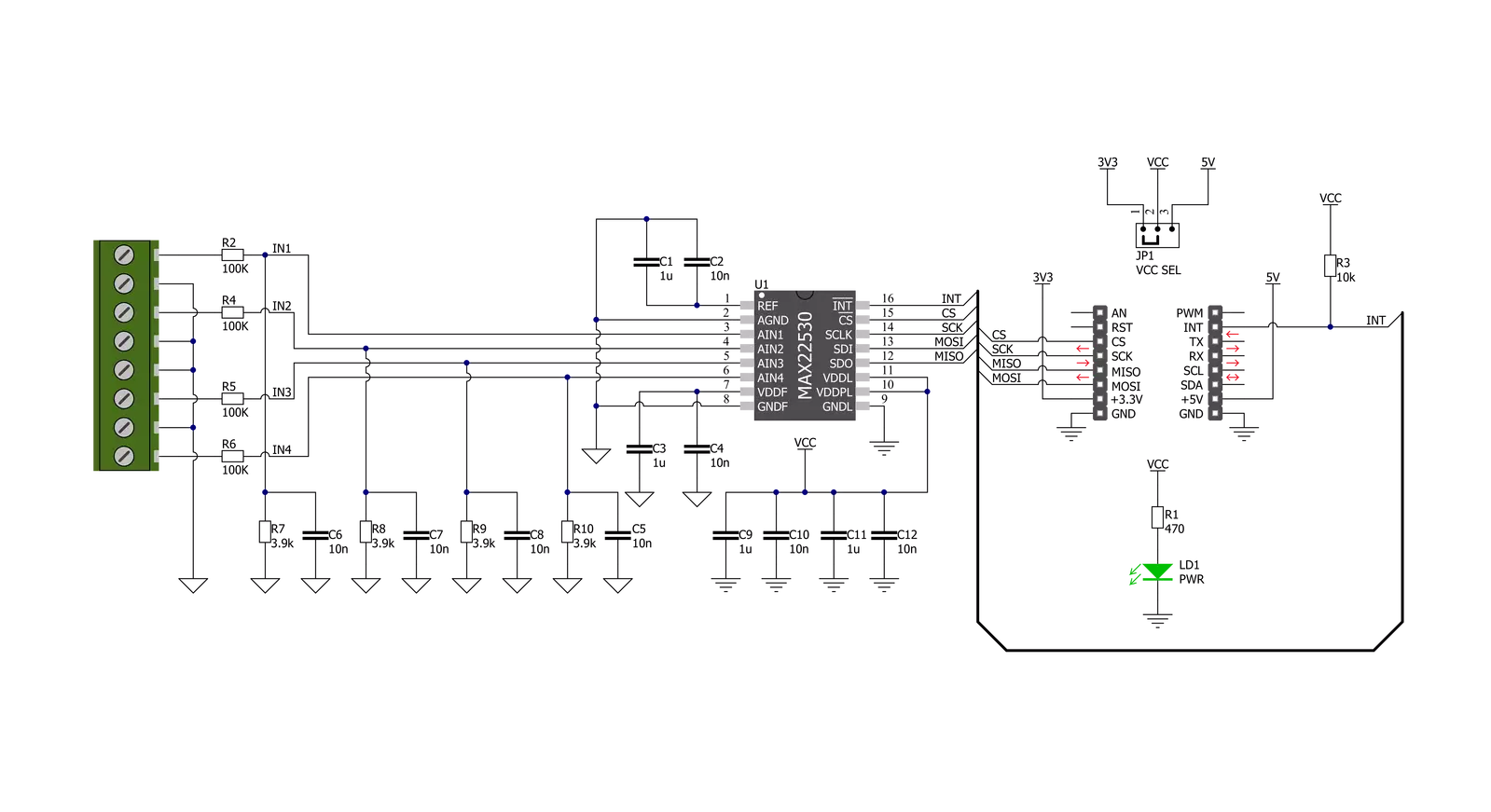 ISO ADC 5 Click Schematic schematic