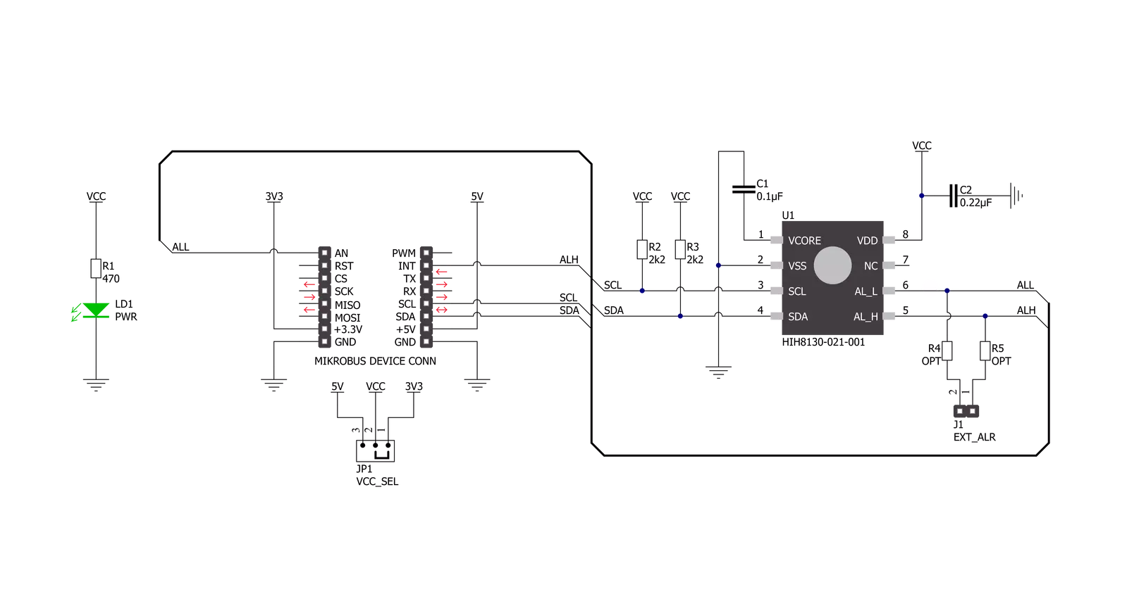 Temp&Hum 21 Click Schematic schematic