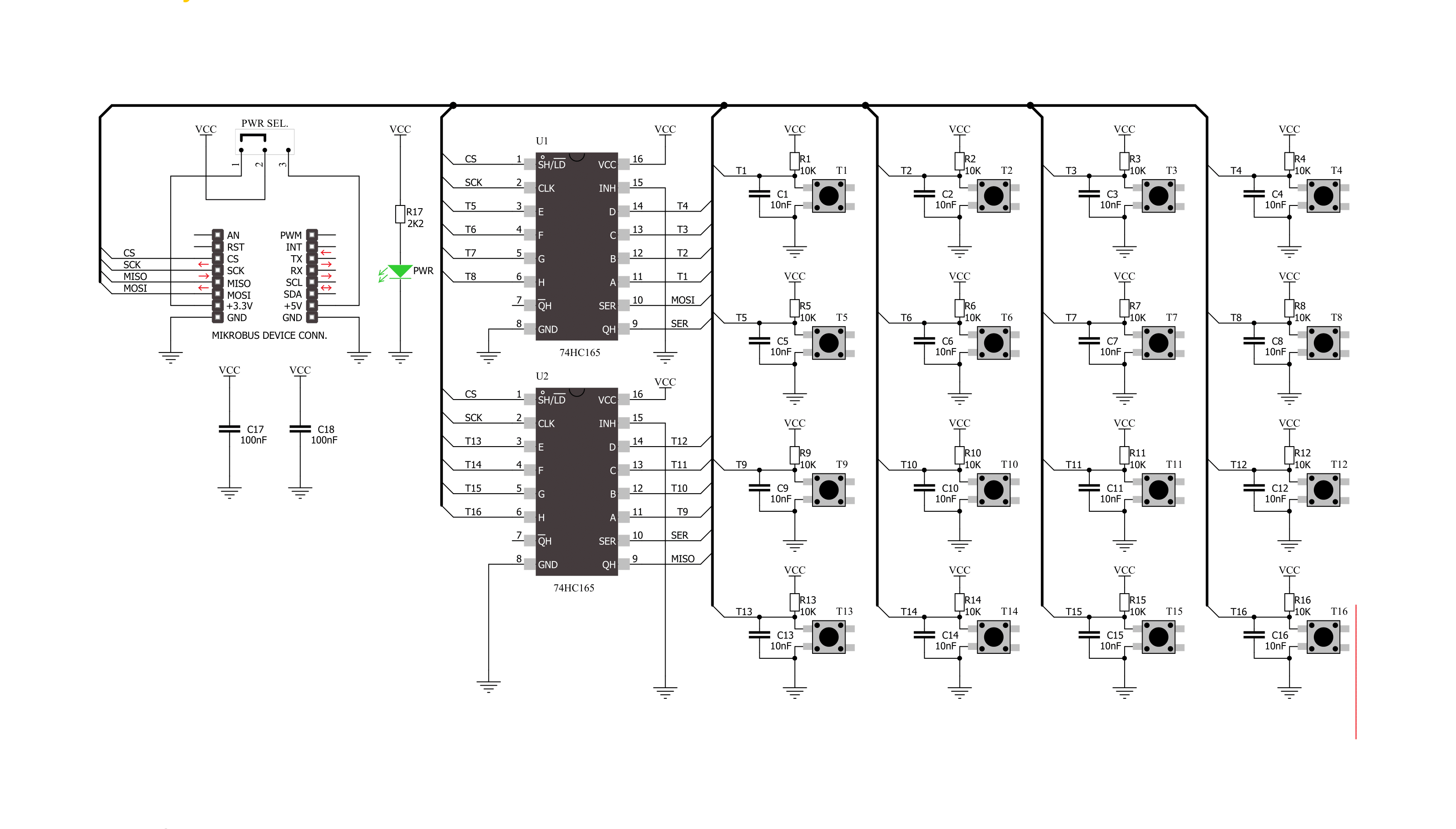 4x4 Key Click Schematic schematic