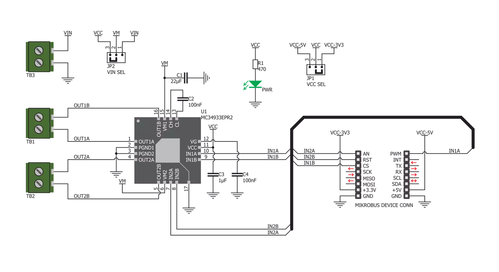 H-Bridge Click Schematic schematic