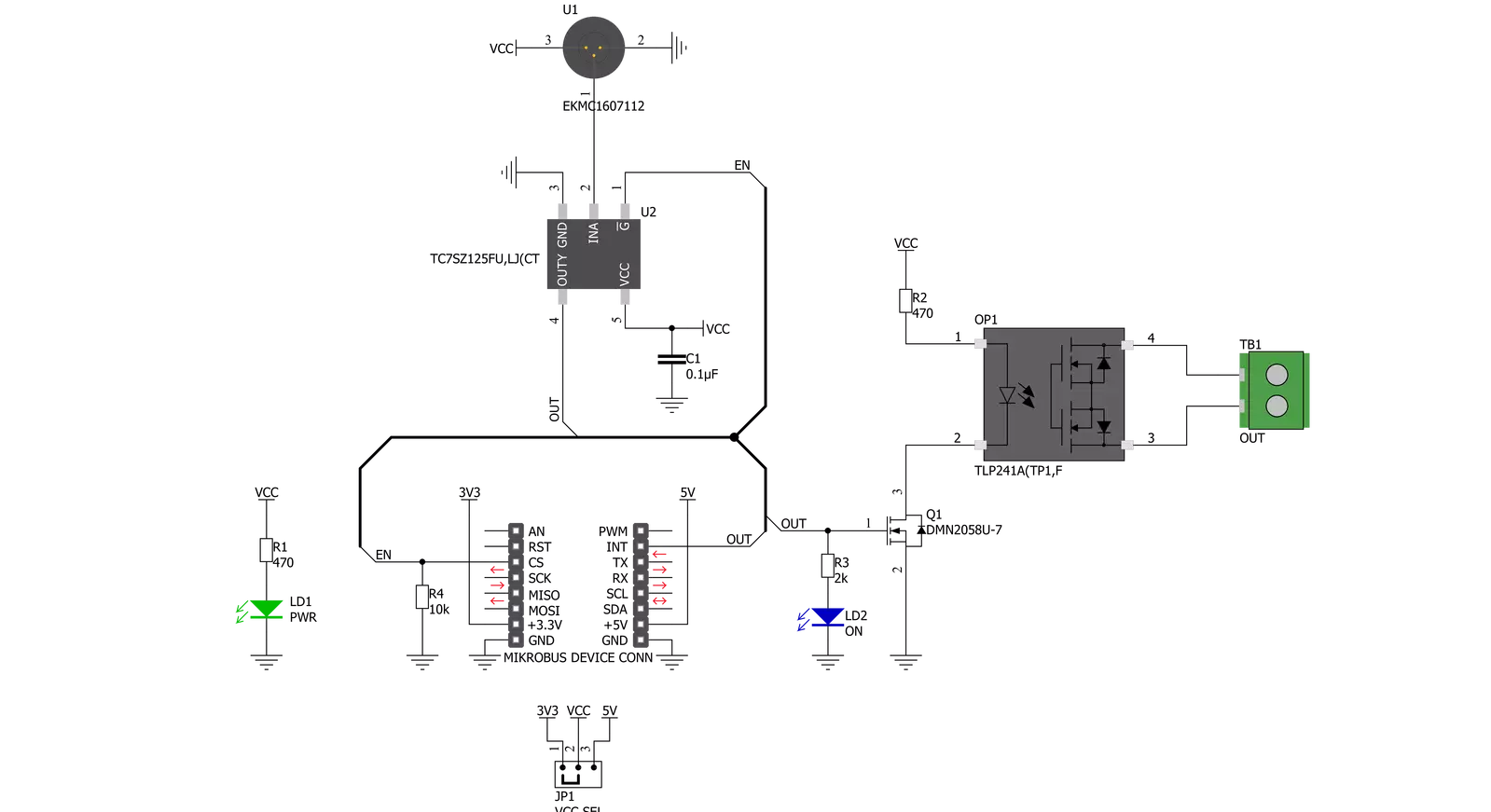 Motion 2 Click Schematic schematic