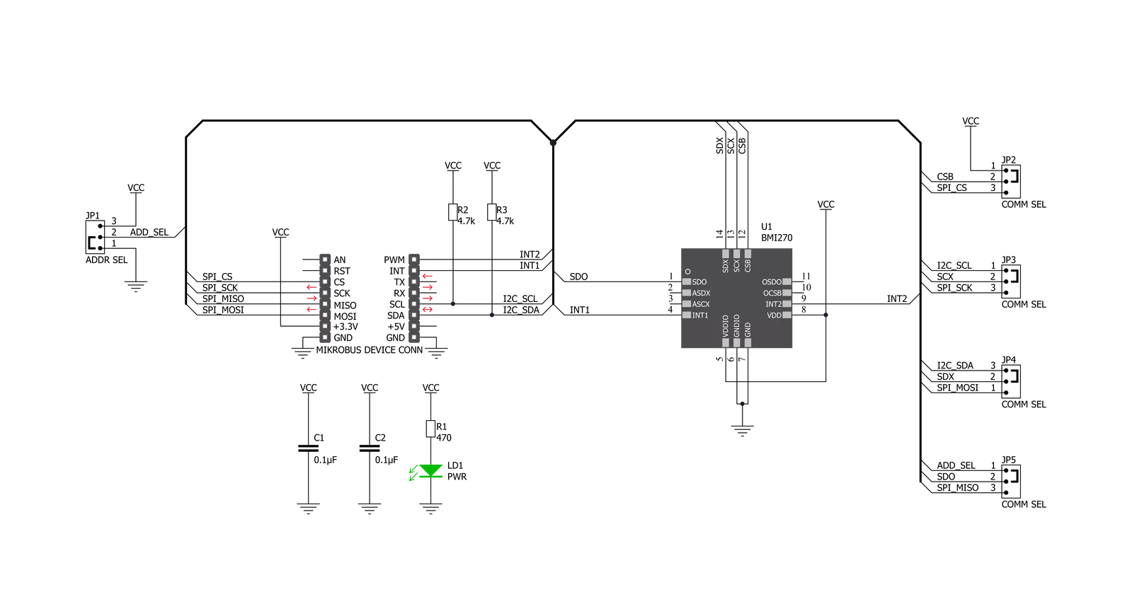 6DOF IMU 12 Click Schematic schematic